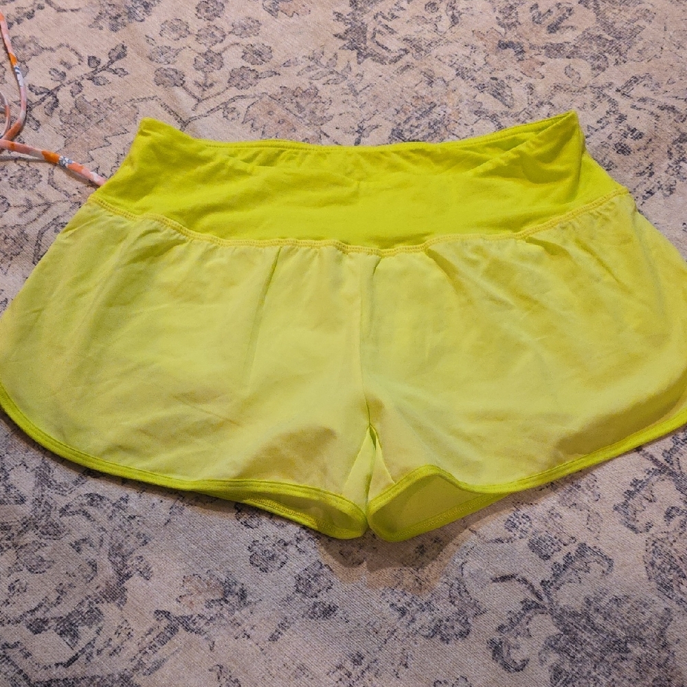 Active Zyla  Neon Yellow Women's Athletic Shorts